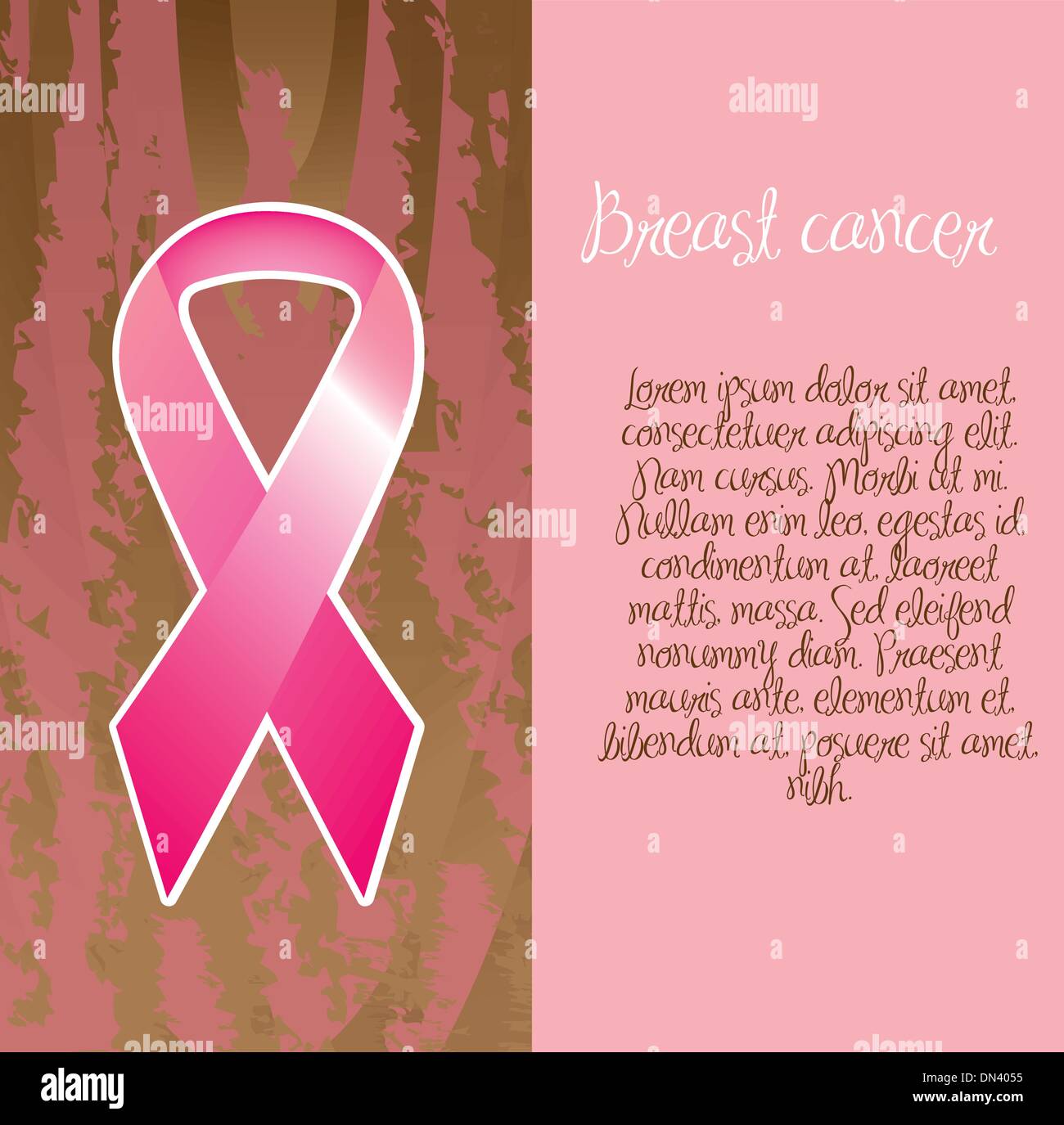 Il cancro al seno la consapevolezza nastri Illustrazione Vettoriale