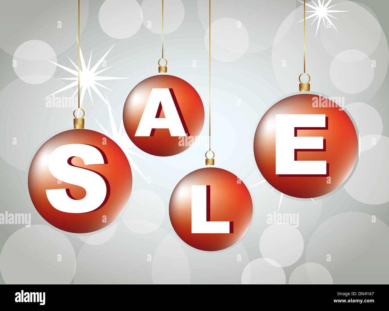 Vendita palle di Natale Illustrazione Vettoriale