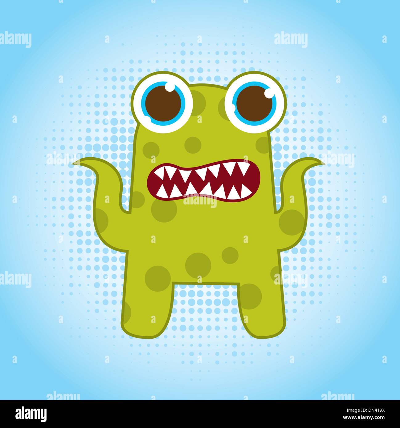 mostro verde Illustrazione Vettoriale