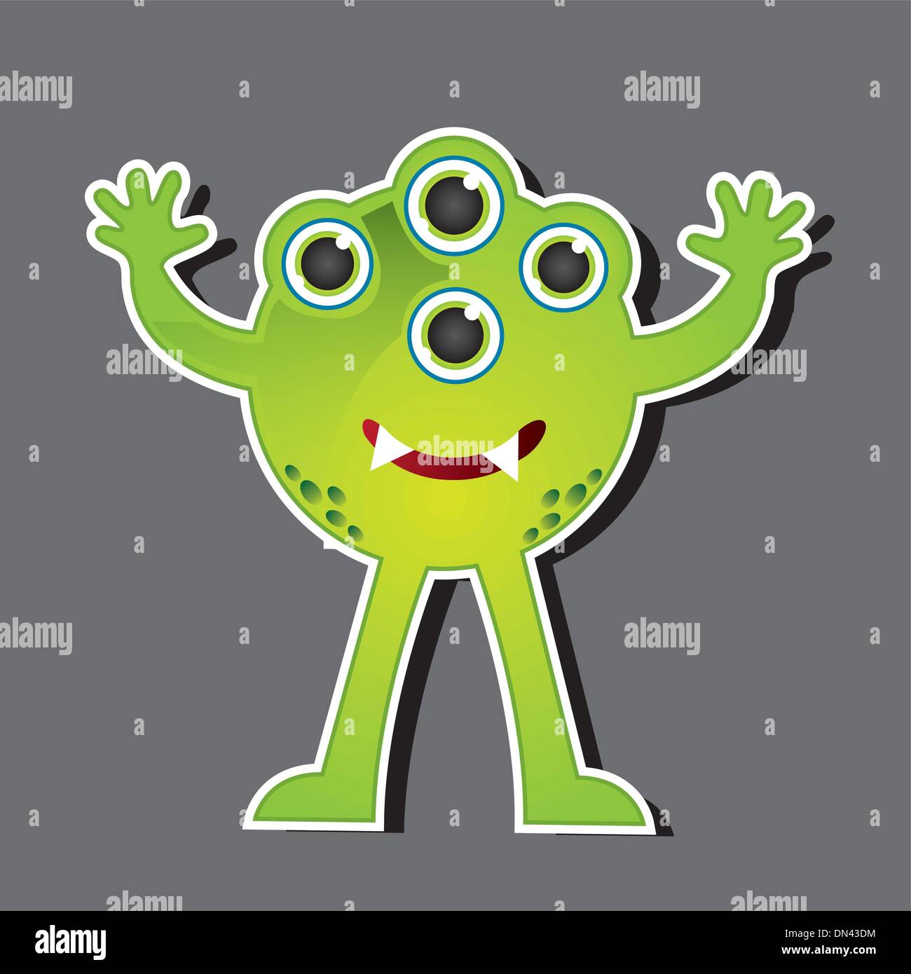 mostro verde Illustrazione Vettoriale