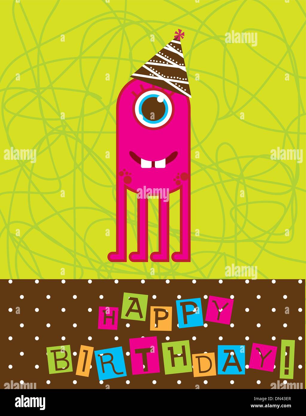 Buon compleanno card Illustrazione Vettoriale