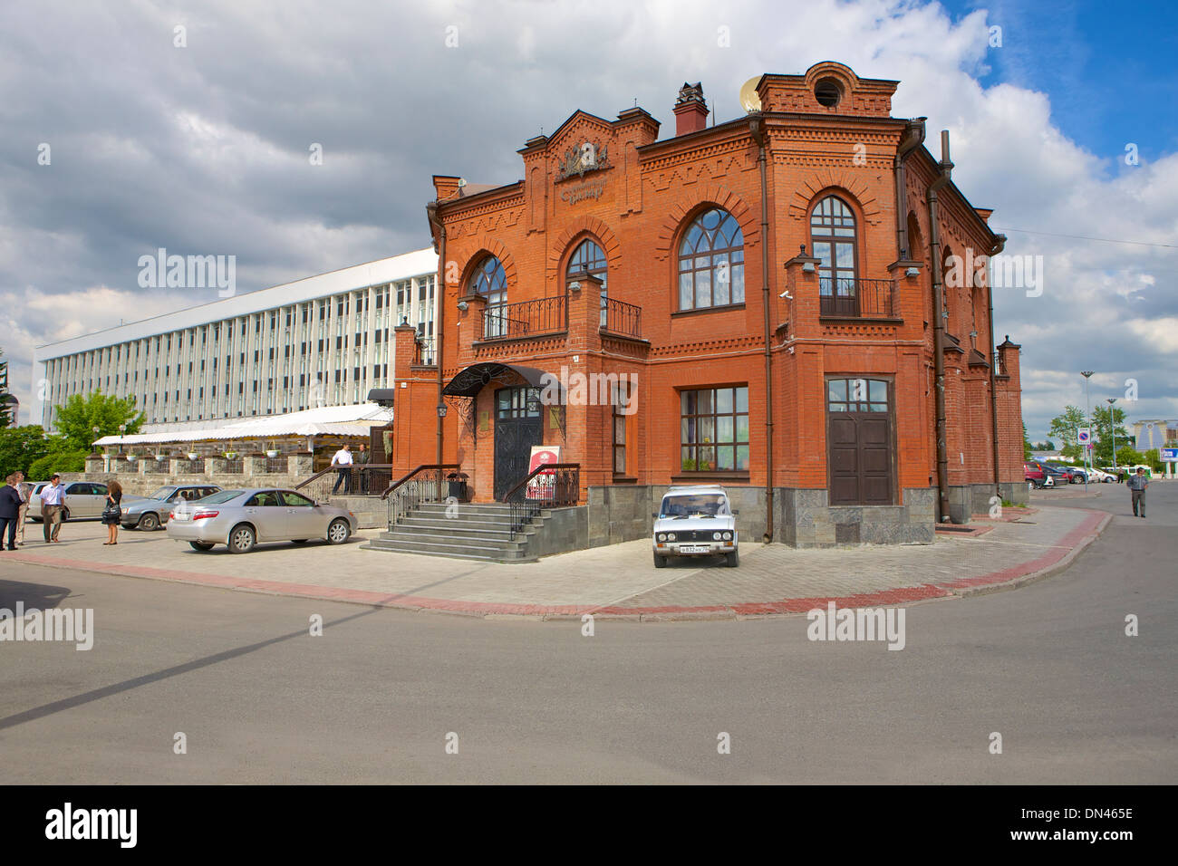 Bazaar slavo ristorante, aperto nel 1850, di Tomsk, Siberia, Russia. Foto Stock