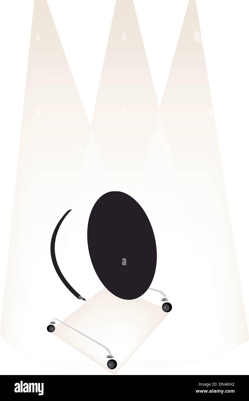 Bella la peste bass drum sulla fase marrone sfondo Illustrazione Vettoriale