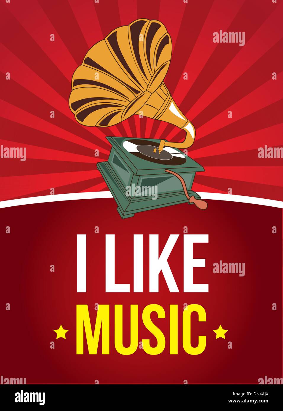 Mi piace la musica Illustrazione Vettoriale