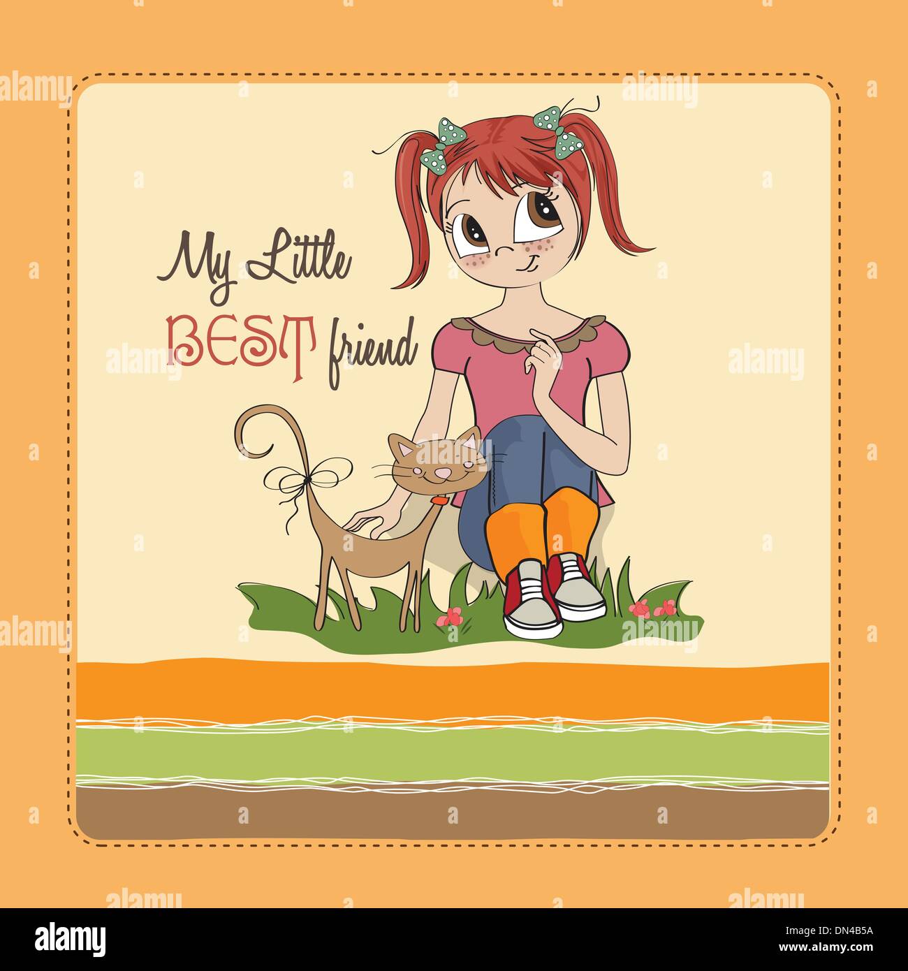 Migliori amici Illustrazione Vettoriale