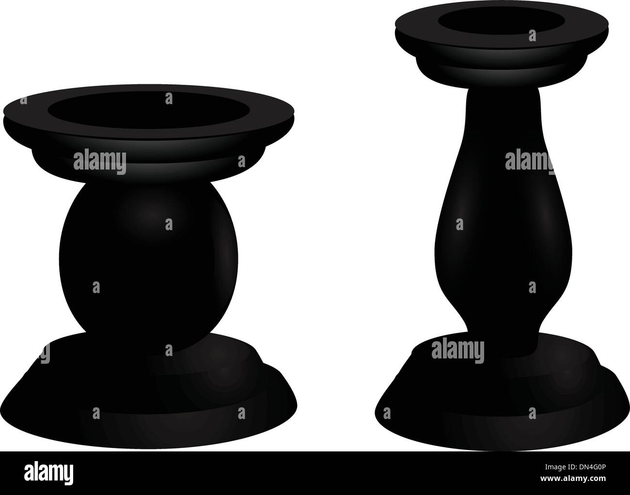 Candela in legno i titolari Illustrazione Vettoriale