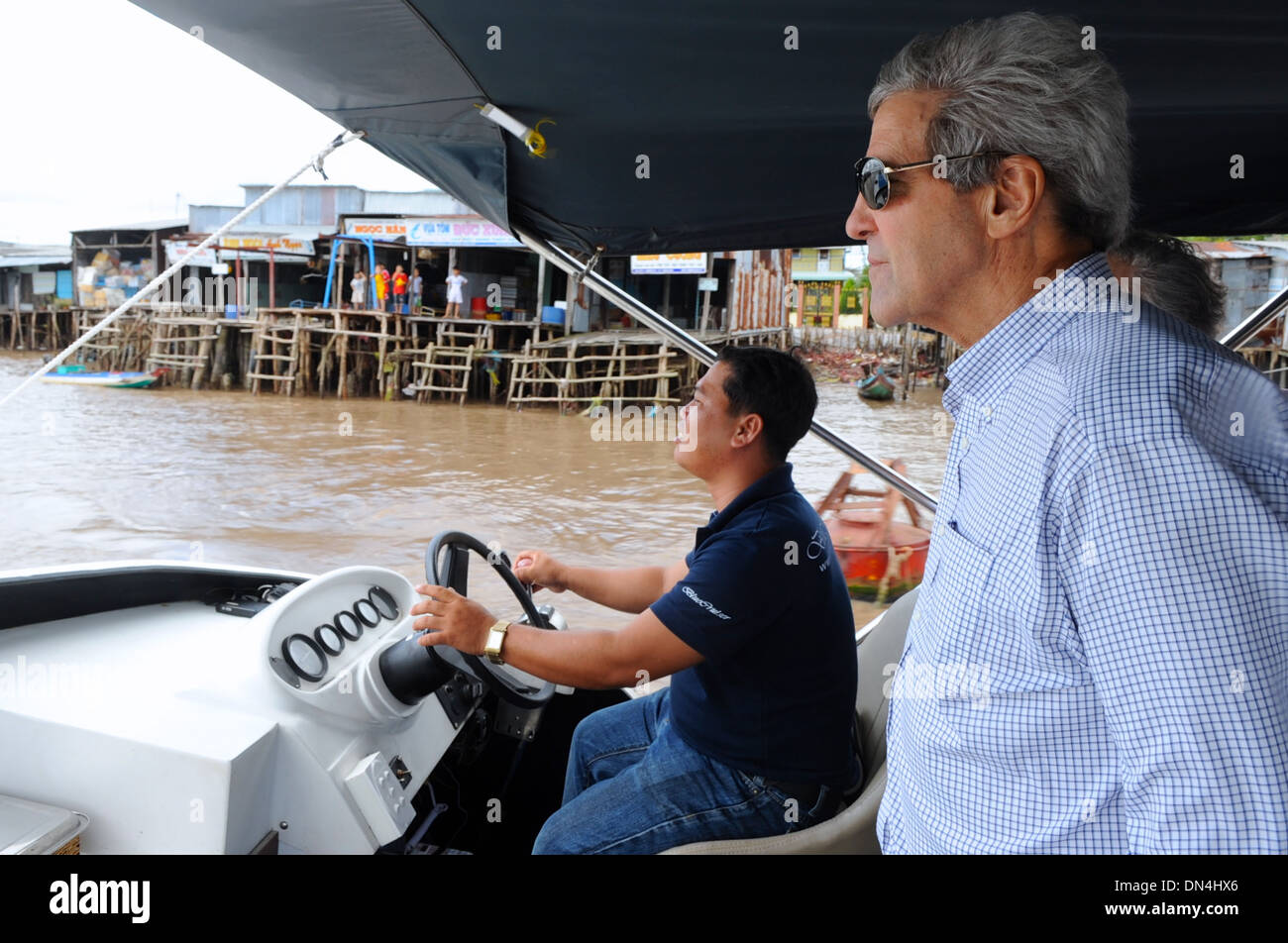 Segretario Kerry Tours del Fiume Mekong Delta Foto Stock