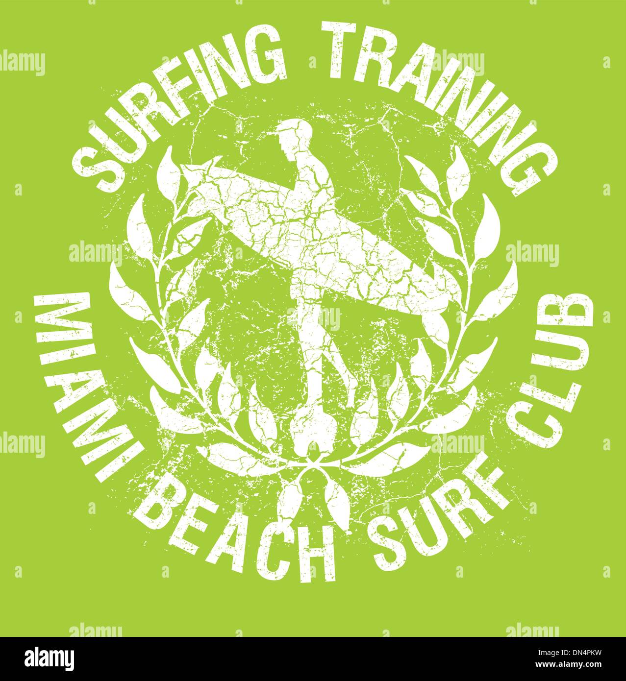 Sfondo grunge surf club ghirlanda arte vettoriale Illustrazione Vettoriale