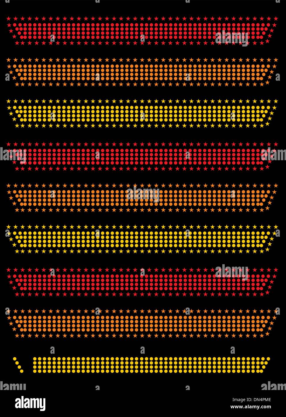 Punto e linea mix di colore arte vettoriale Illustrazione Vettoriale