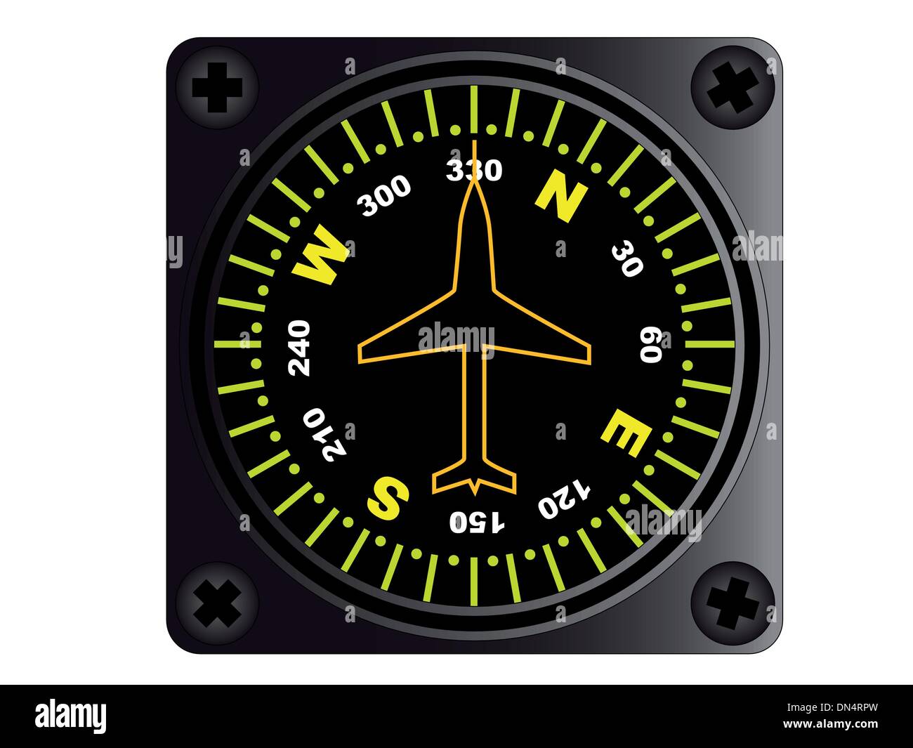 Bussola di aeromobili Illustrazione Vettoriale