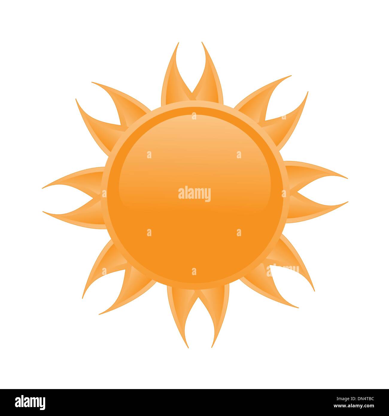 Sun su bianco - illustrazione vettoriale Illustrazione Vettoriale