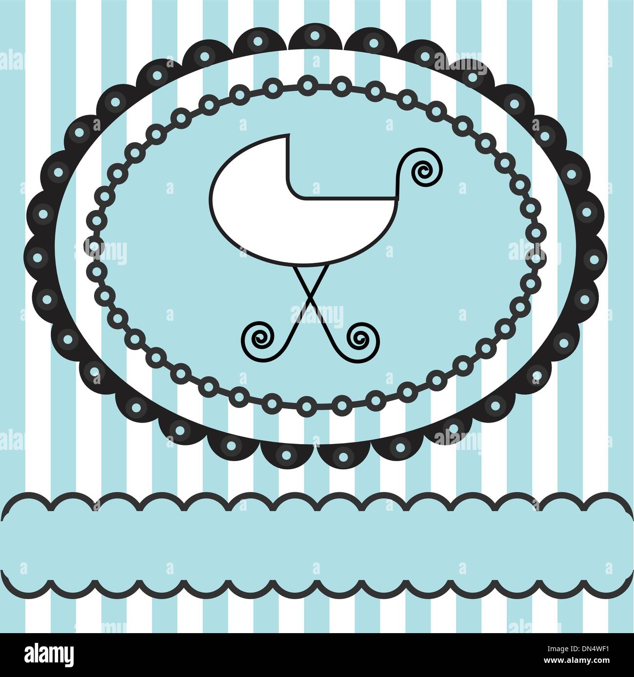 Baby boy scheda Annuncio. illustrazione vettoriale Illustrazione Vettoriale