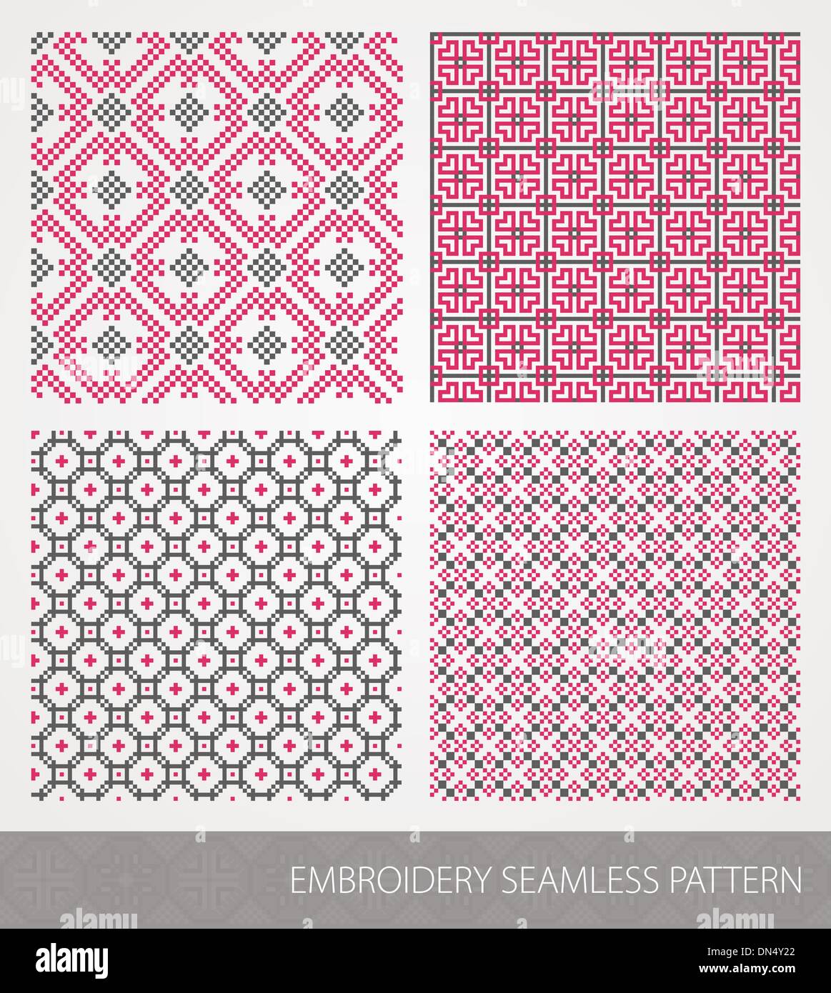 Ornamento di ricamo Illustrazione Vettoriale