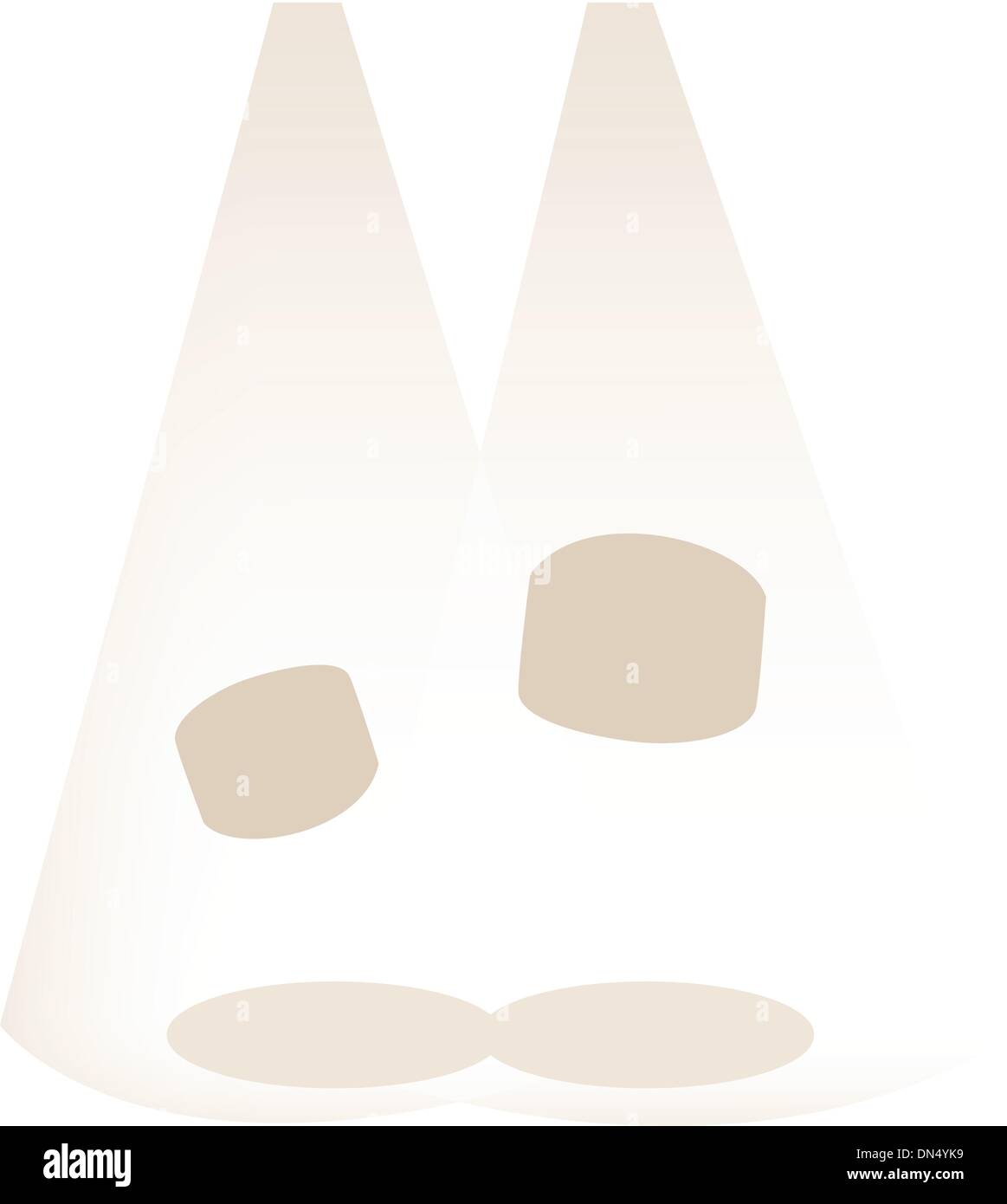 Due belle Cabasa marrone su sfondo dello stadio Illustrazione Vettoriale