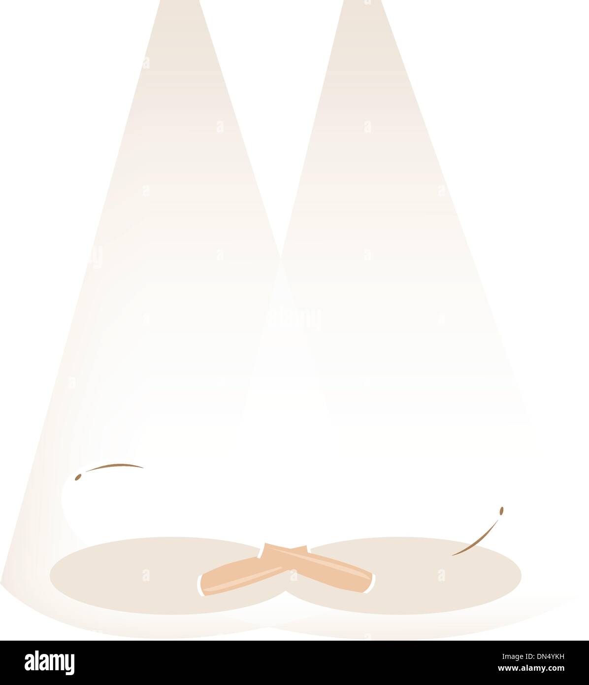 Due belle Maracas sulla fase marrone sfondo Illustrazione Vettoriale