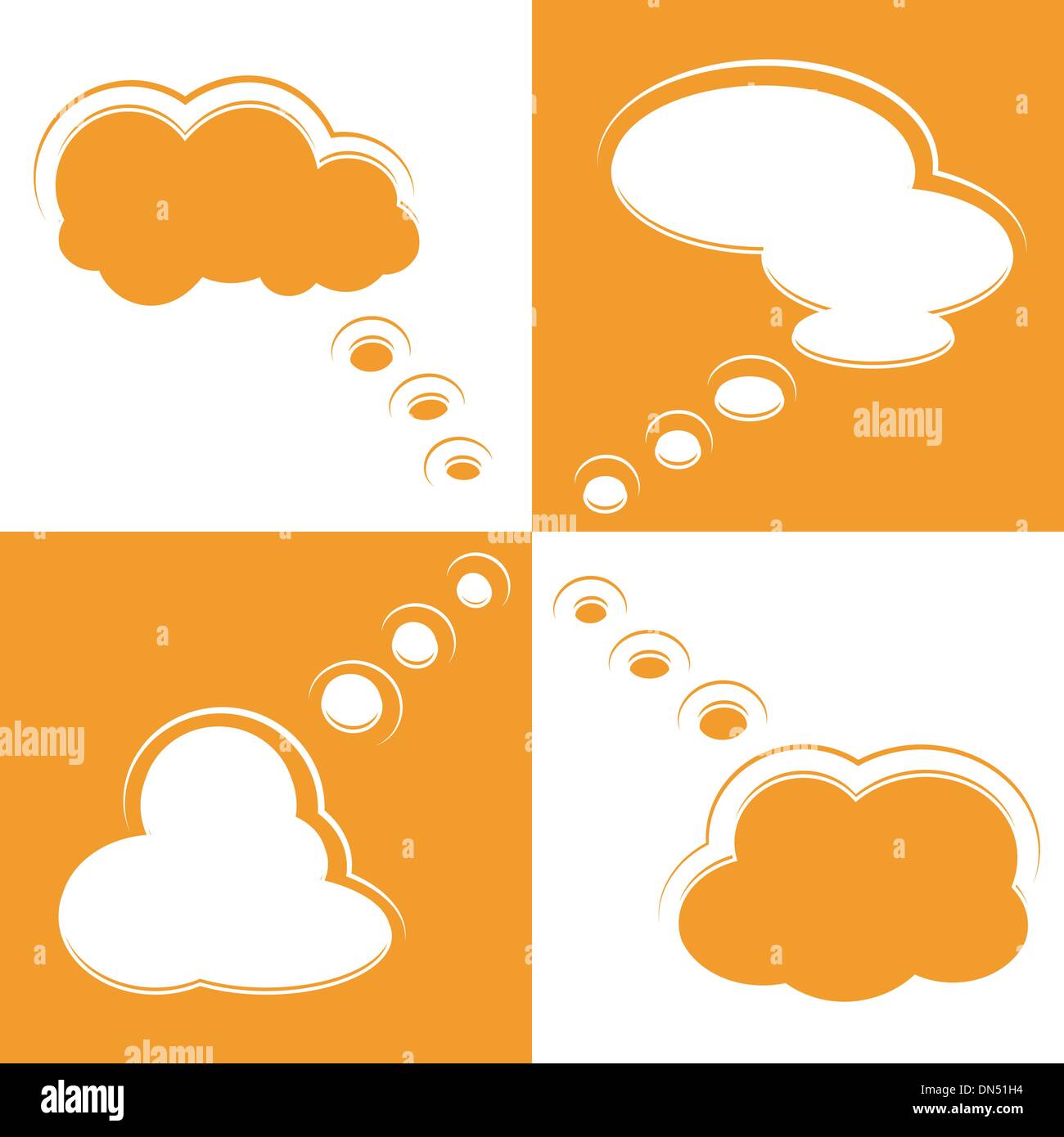 Set di Cloud forma bolle del parlato Illustrazione Vettoriale