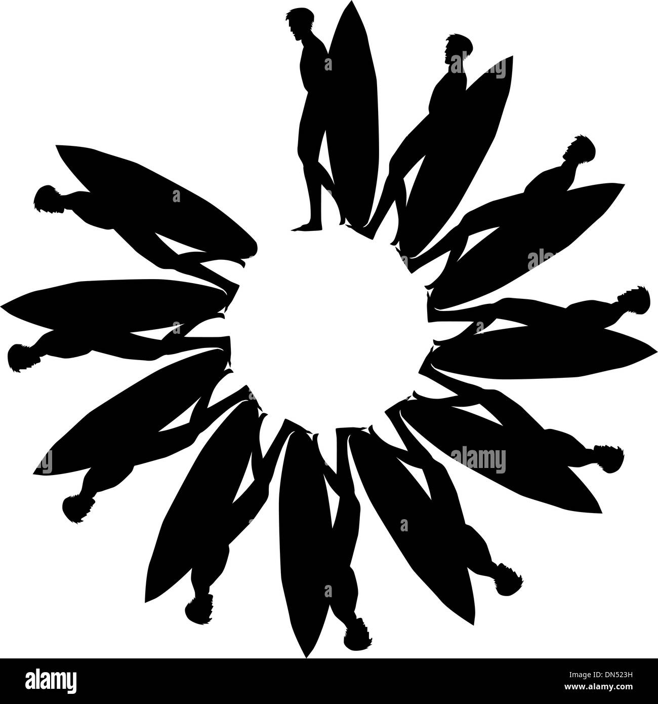 Pacific surfer vector graphic design Illustrazione Vettoriale