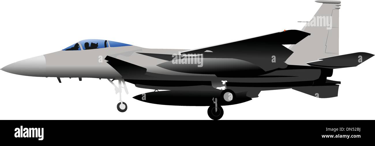 Vettore aereo di combattimento Illustrazione Vettoriale