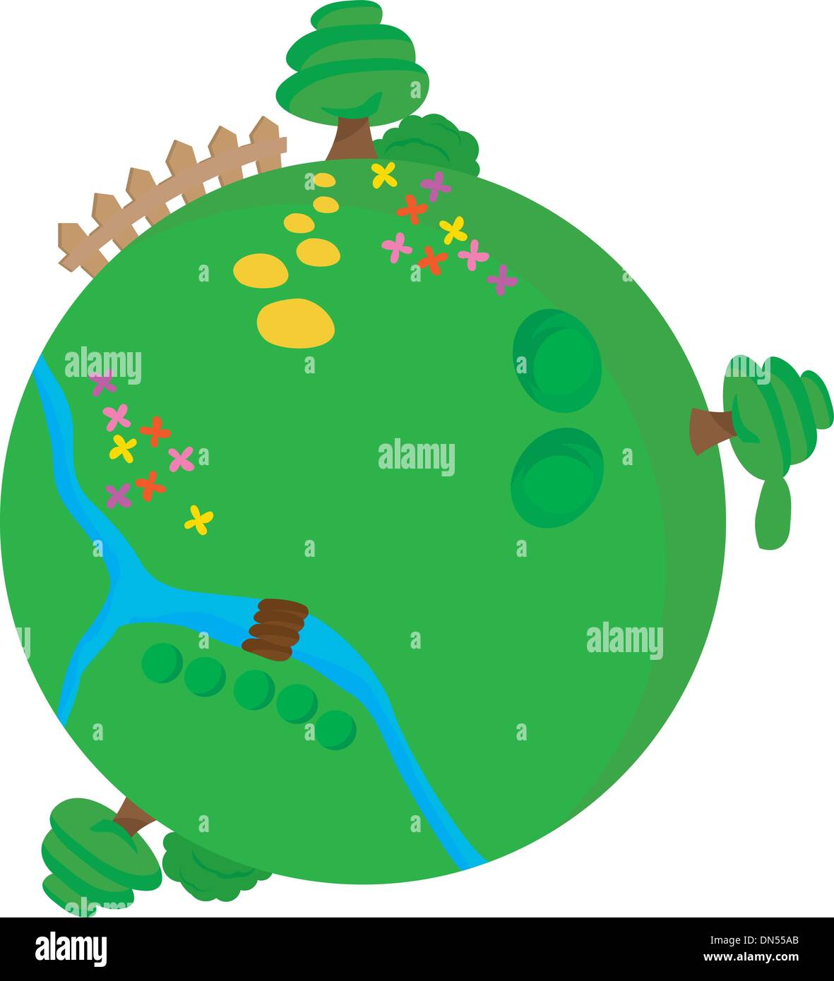 Ambiente verde Illustrazione Vettoriale