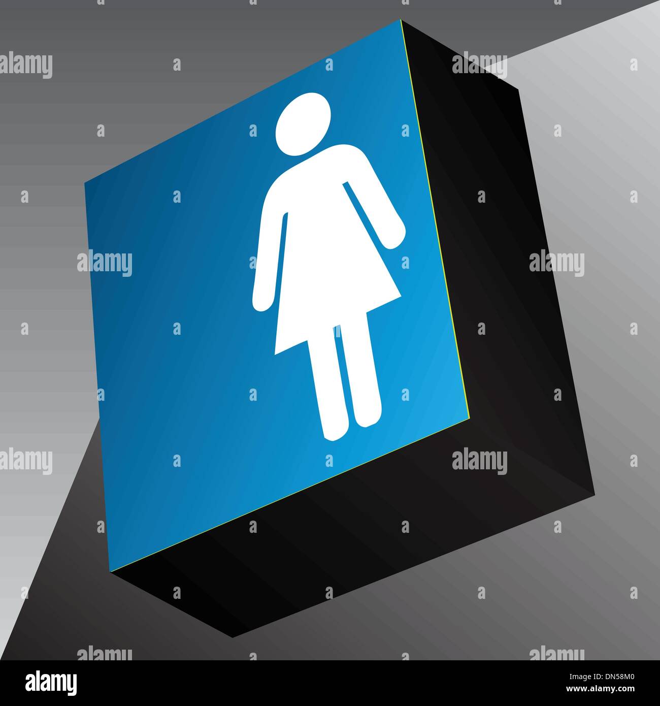 Informazioni cube figura femminile Illustrazione Vettoriale