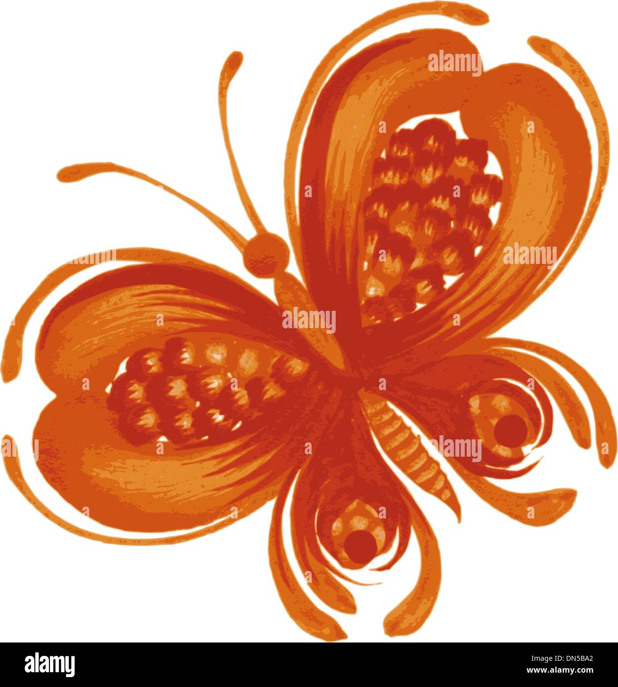 Farfalla arancione Illustrazione Vettoriale