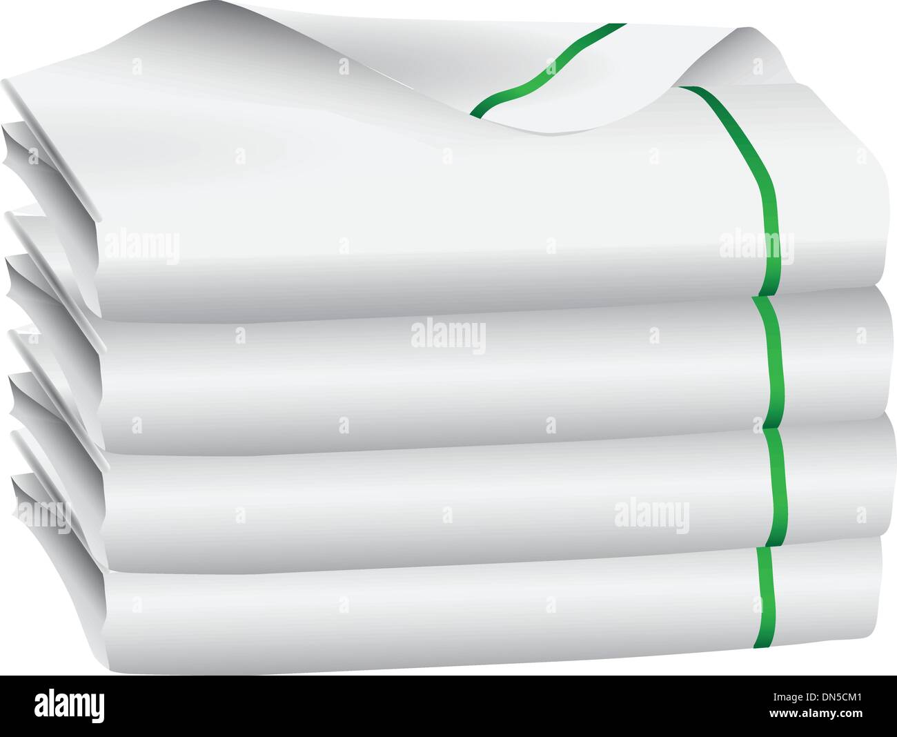 Set di asciugamano bianco Illustrazione Vettoriale