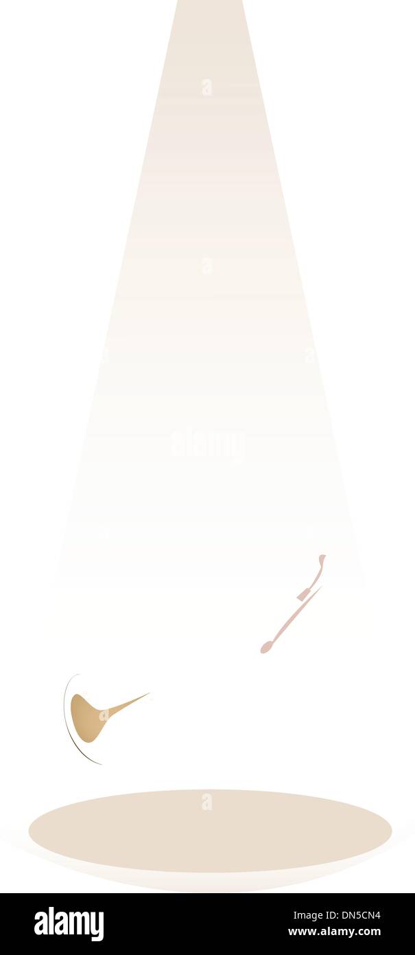 Oboe da Caccia marrone su sfondo dello stadio Illustrazione Vettoriale