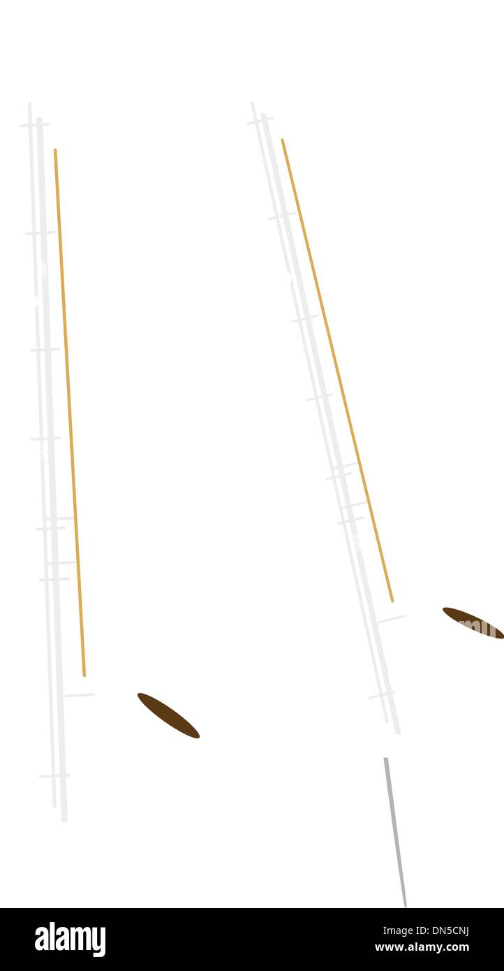 Un Musical clarinetto basso isolati su sfondo bianco Illustrazione Vettoriale