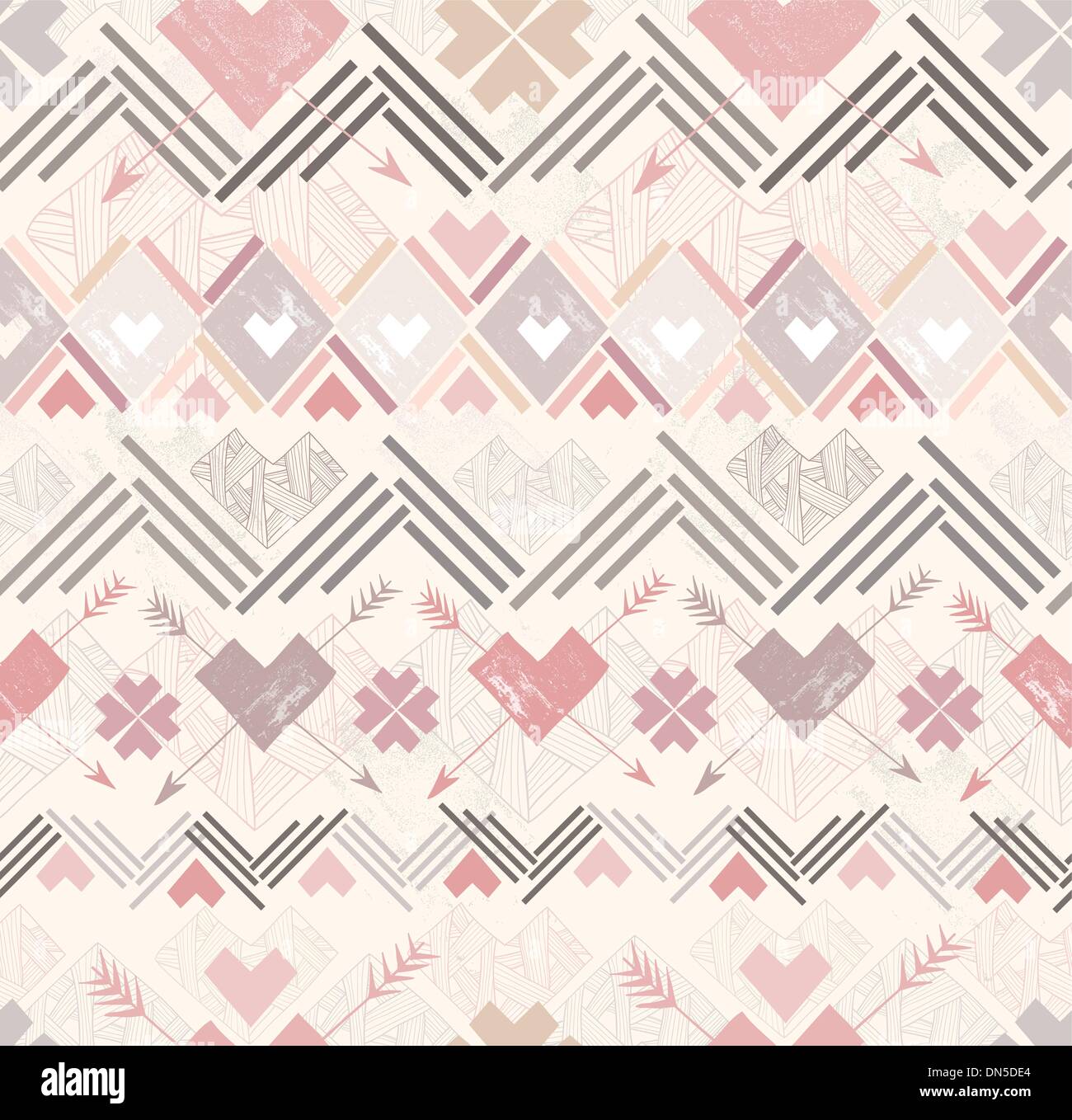 Geometrica astratta seamless pattern. Aztec modello di stile Illustrazione Vettoriale