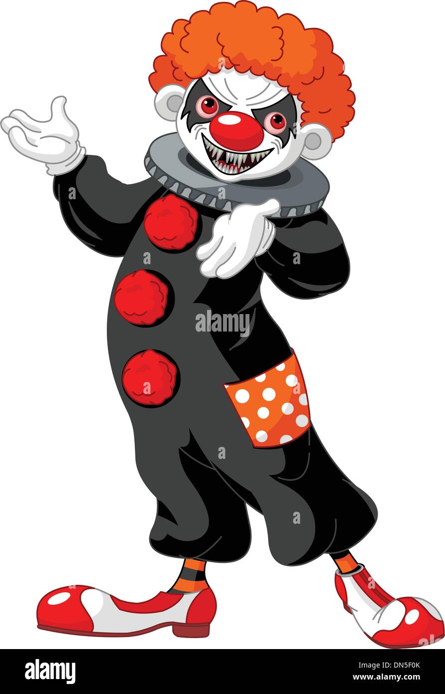 Halloween Clown presentazione Illustrazione Vettoriale