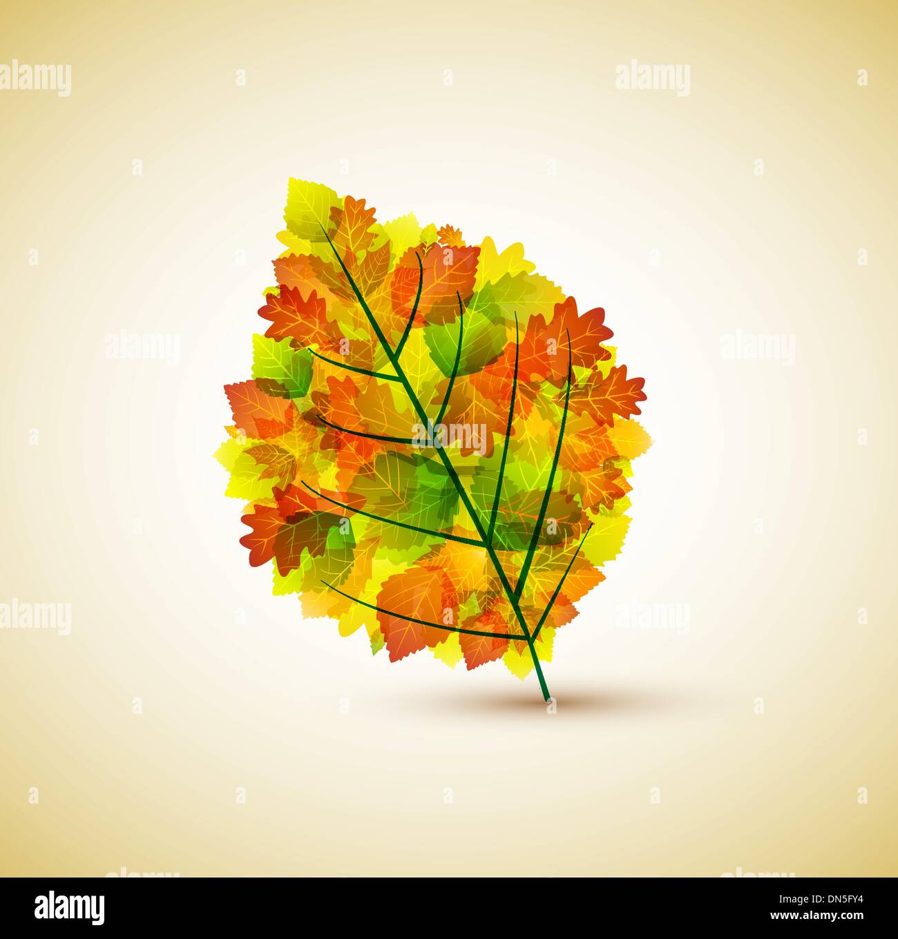 foglia autunnale Illustrazione Vettoriale