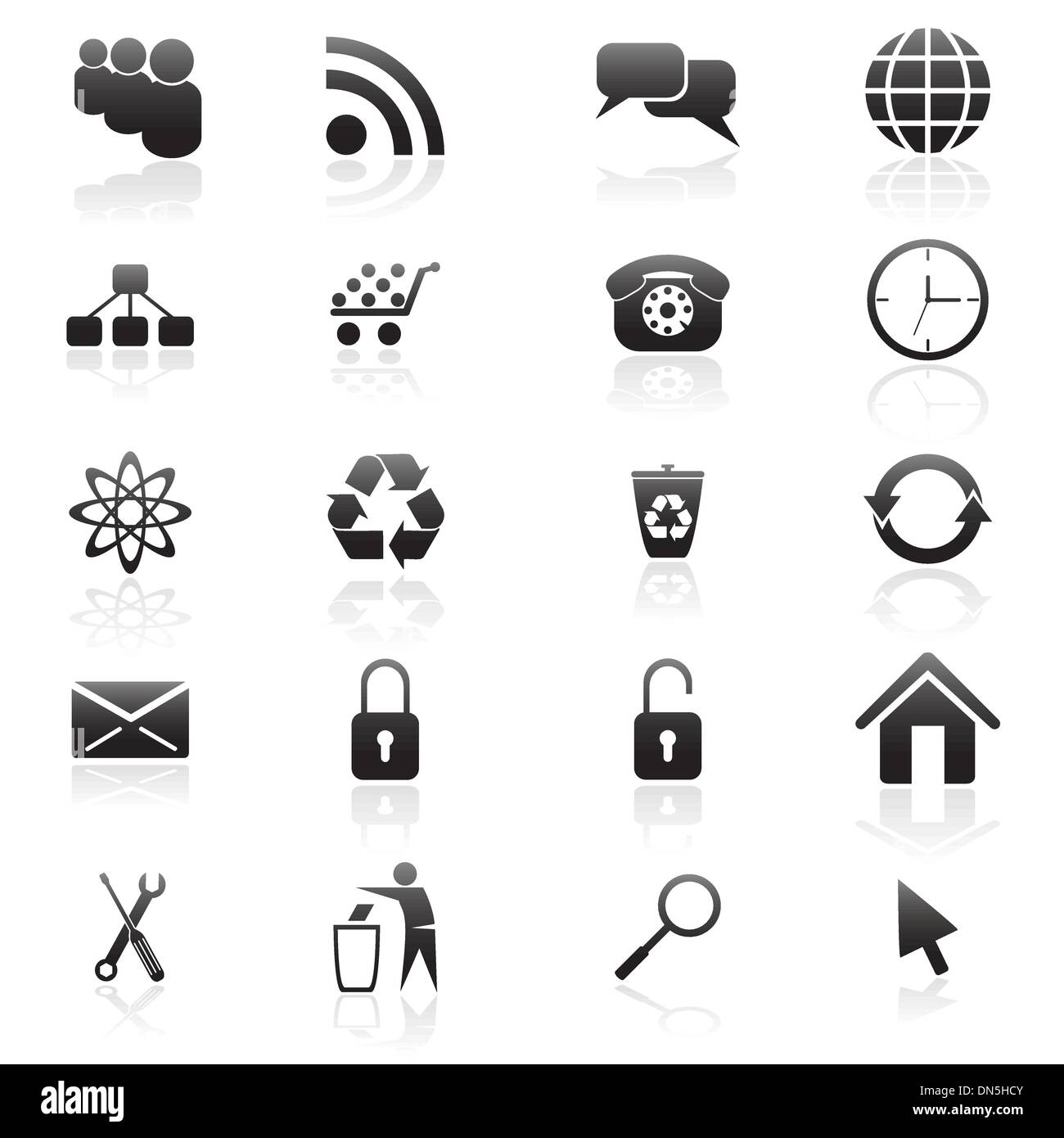 Icone di Web Illustrazione Vettoriale