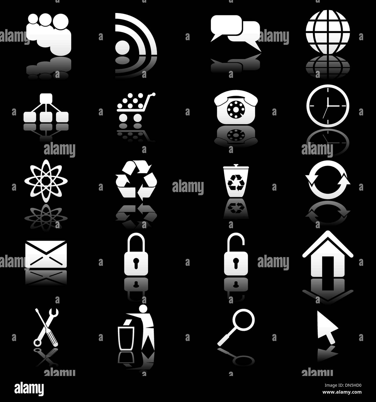 Icone di Web Illustrazione Vettoriale