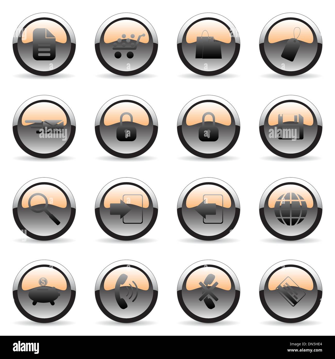 Icone di Web Illustrazione Vettoriale