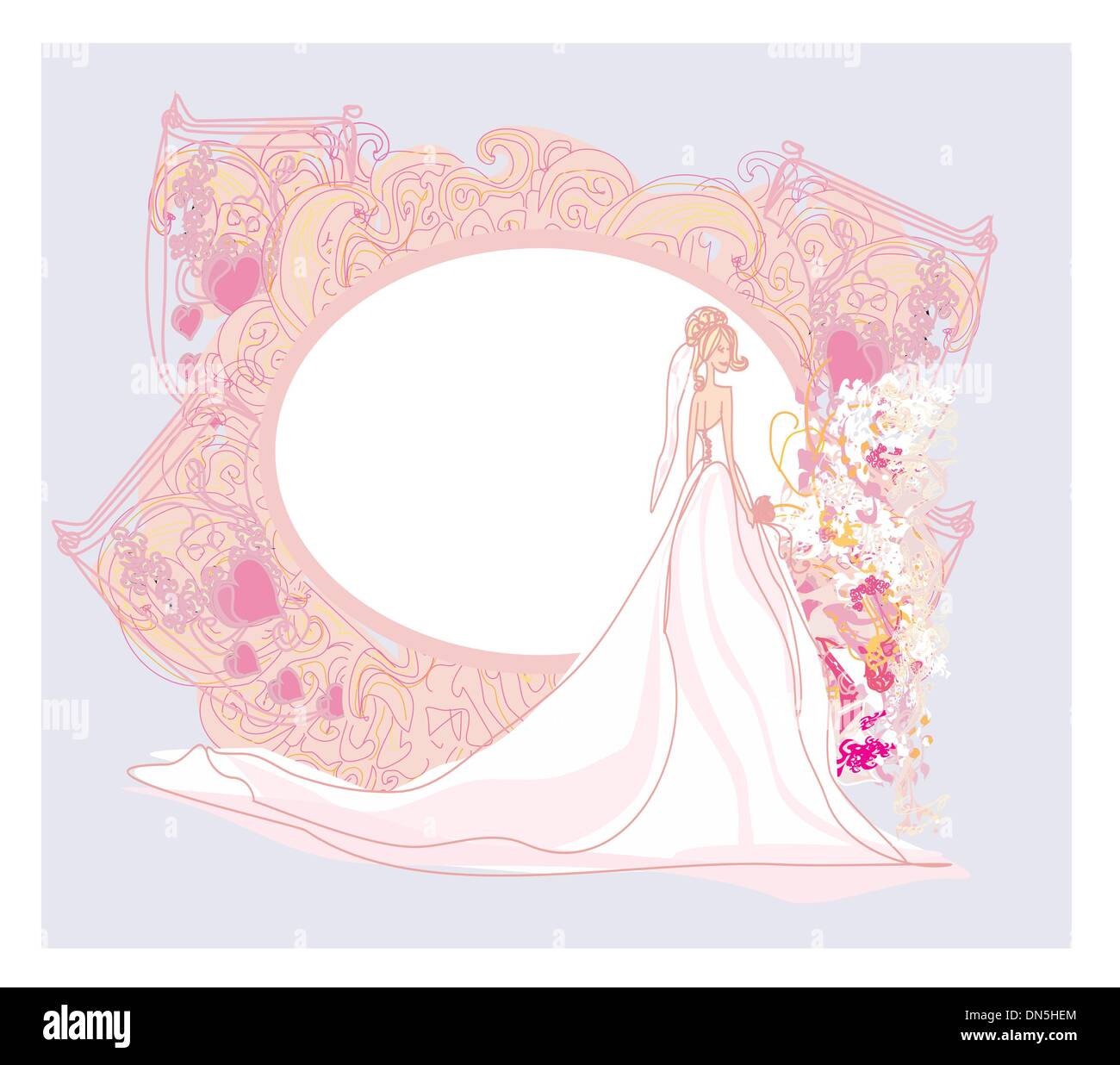Bella Sposa card Illustrazione Vettoriale