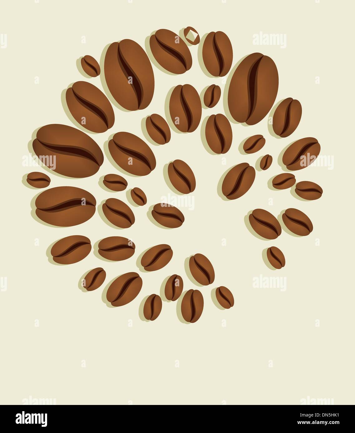 I chicchi di caffè concept tree Illustrazione Vettoriale