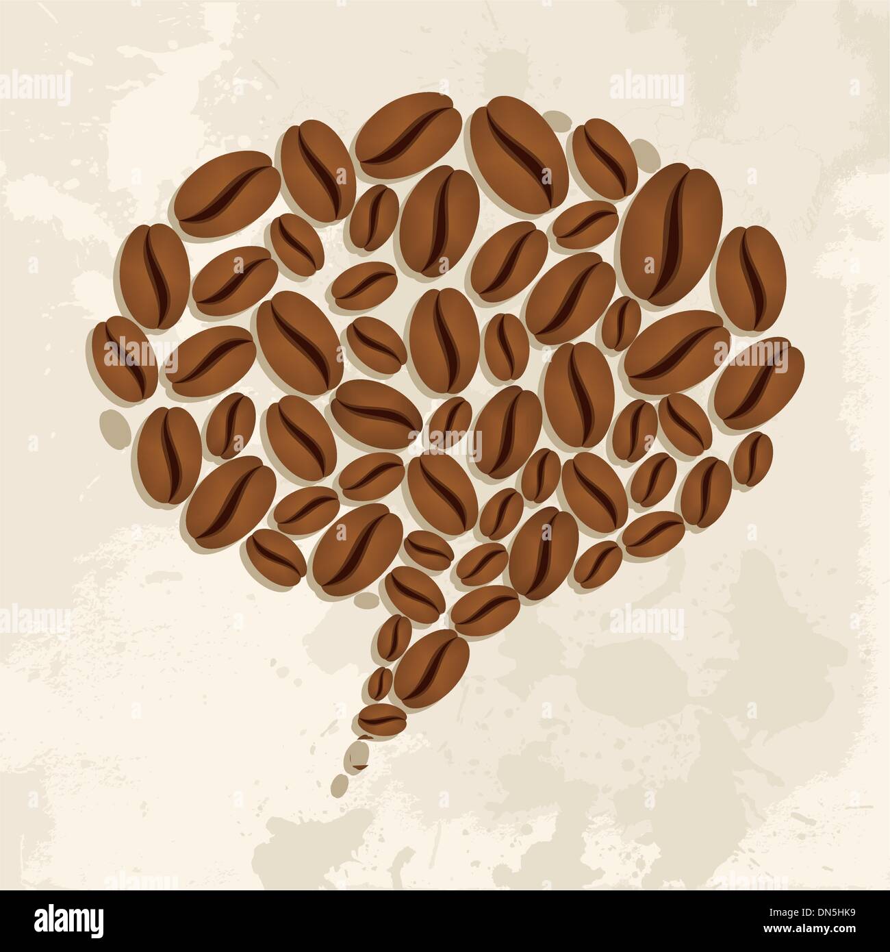 I chicchi di caffè bolla concetto di chat Illustrazione Vettoriale