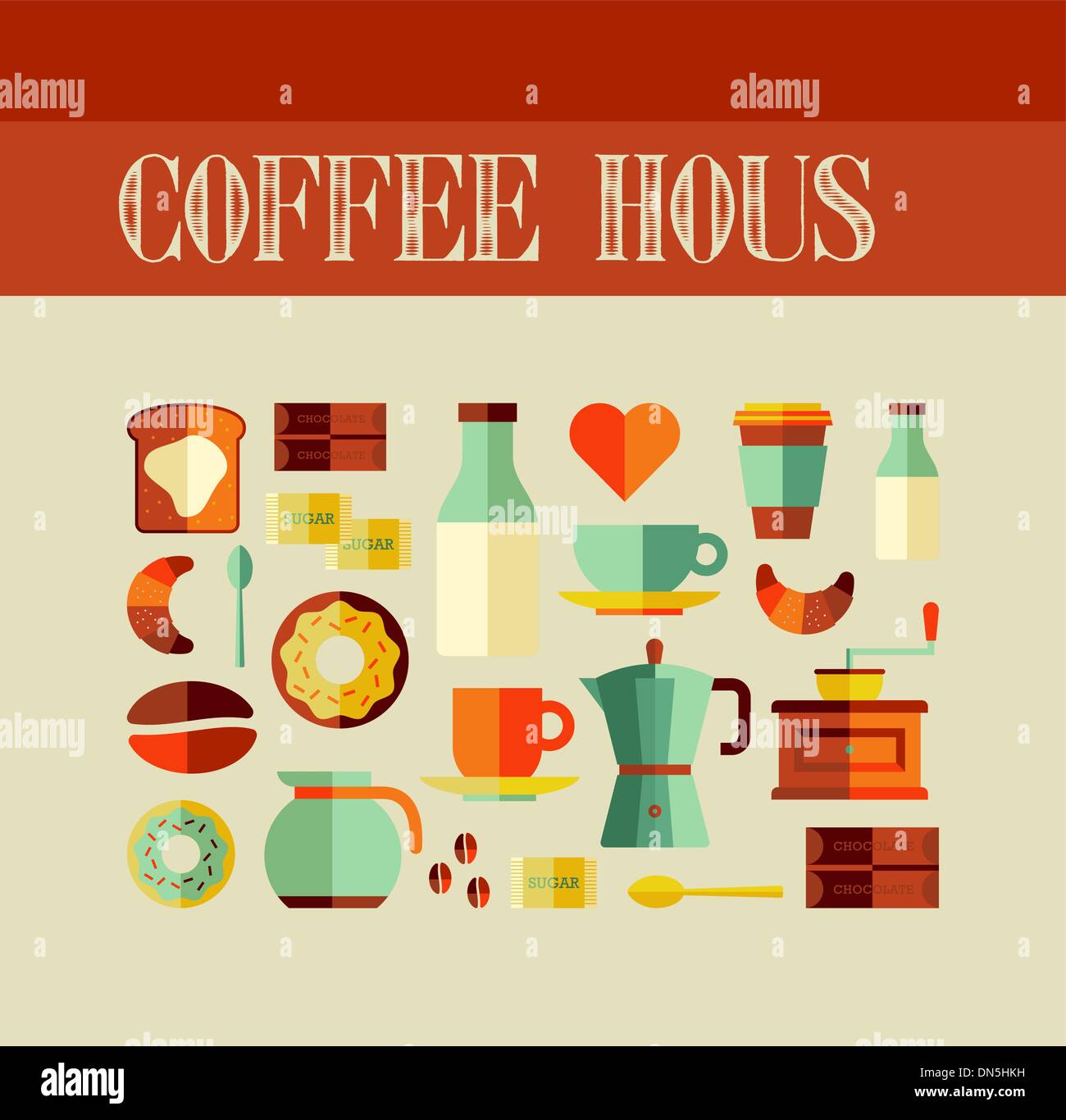 Coffee House concept Illustrazione Vettoriale