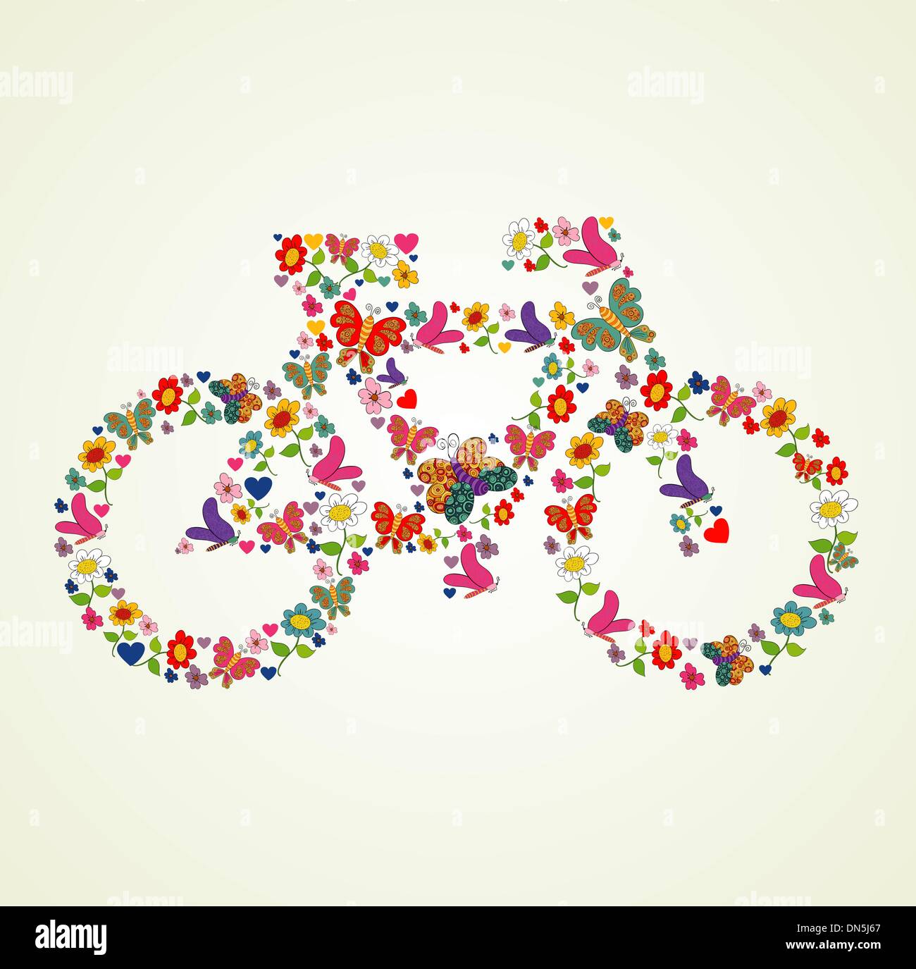 Andare a molla verde bike icona Illustrazione Vettoriale