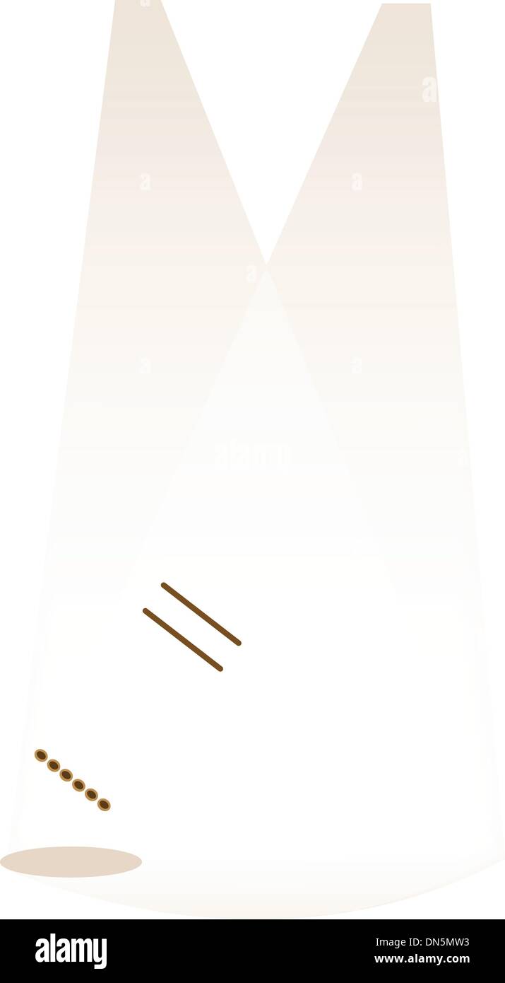 Tre musicale flauto di Pan sulla fase marrone sfondo Illustrazione Vettoriale