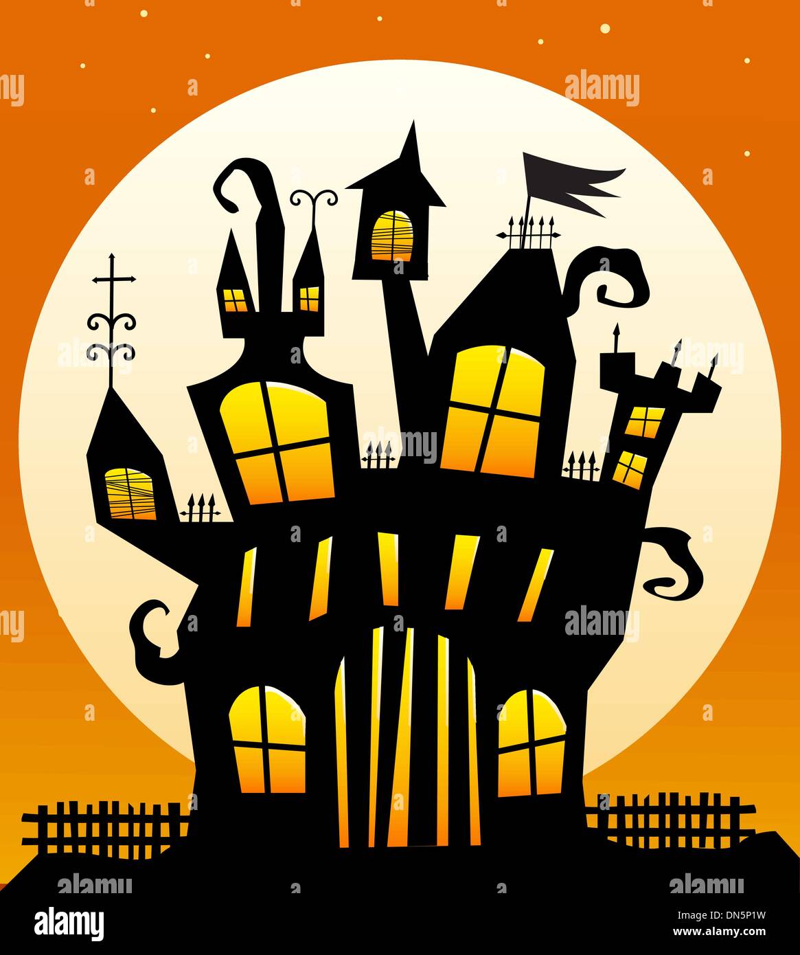 Haunted Castle Illustrazione Vettoriale