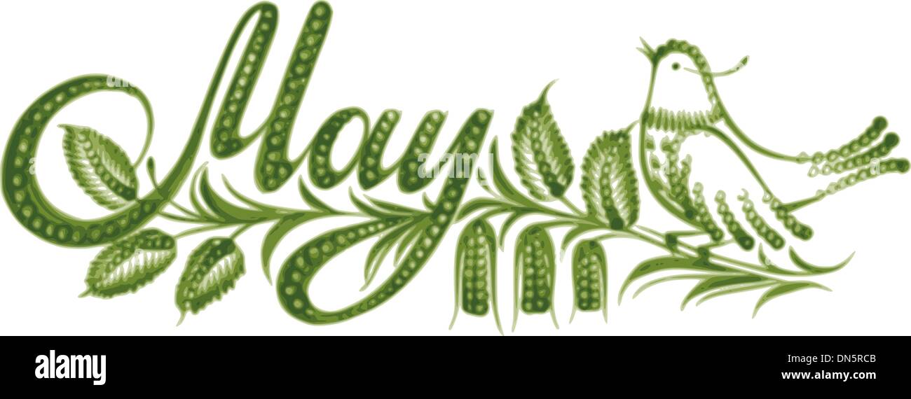 Maggio mese di calendario Illustrazione Vettoriale