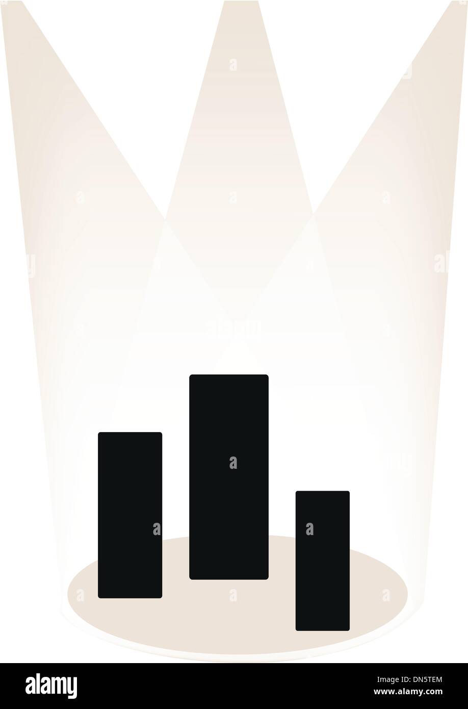 Tre Audio altoparlante sul marrone sfondo dello stadio Illustrazione Vettoriale