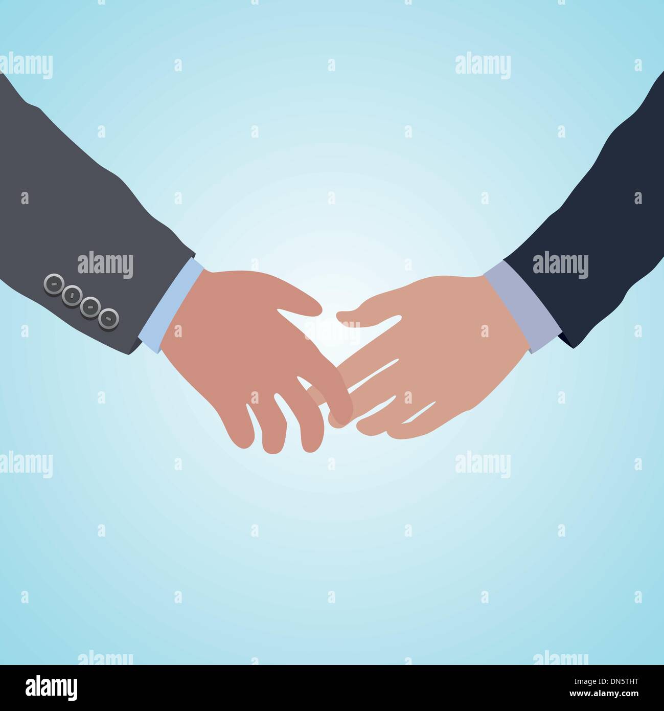 Il vettore a due mani pronto per accordo di handshake Illustrazione Vettoriale