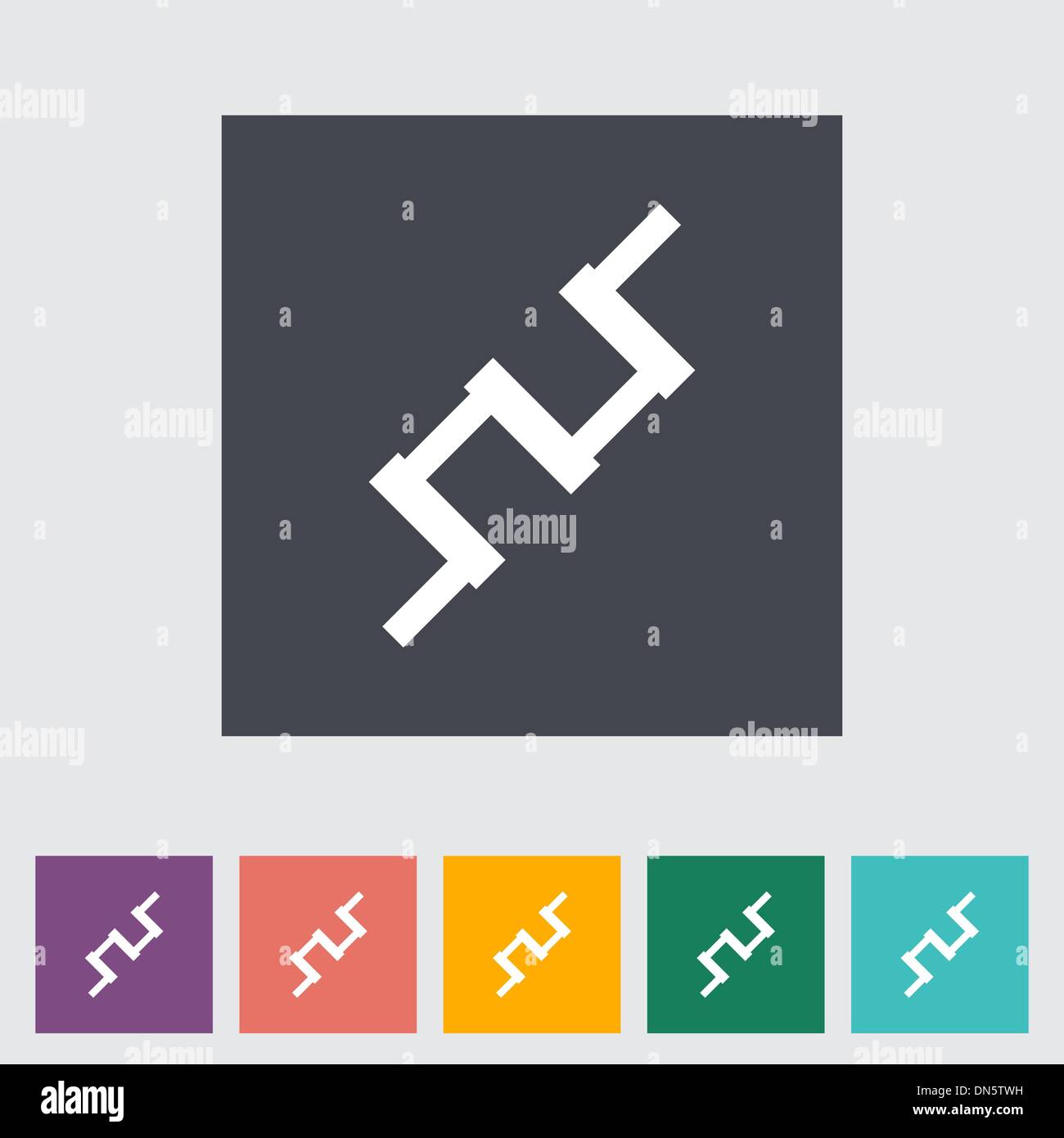 Albero motore singolo piatto icona. Illustrazione Vettoriale