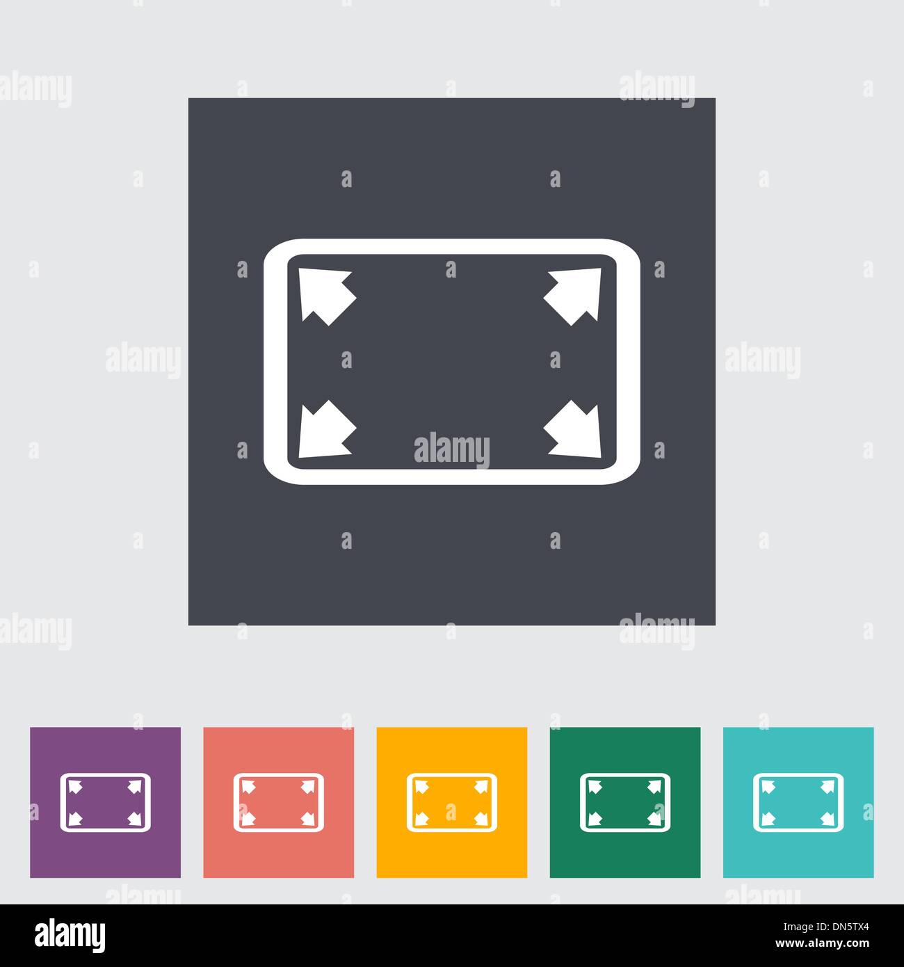 La distribuzione di video icona piatta. Illustrazione Vettoriale