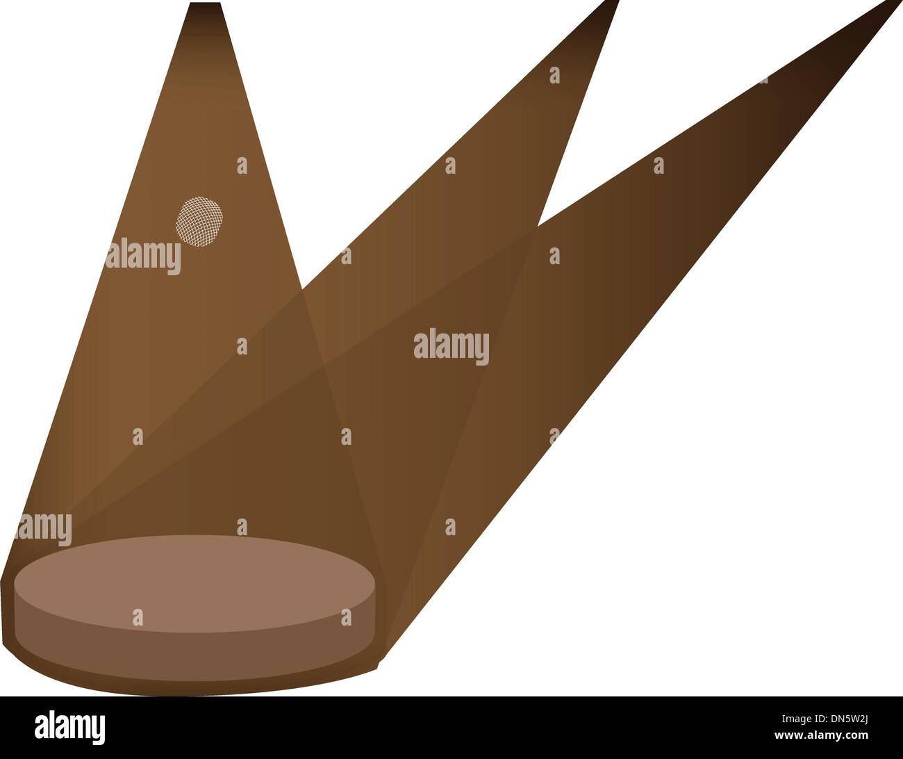 Un moderno microfono sul palco marrone sfondo Illustrazione Vettoriale