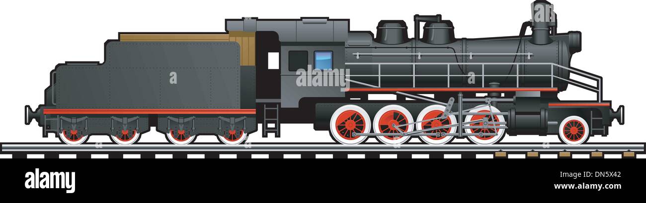 treno d'epoca. Illustrazione Vettoriale