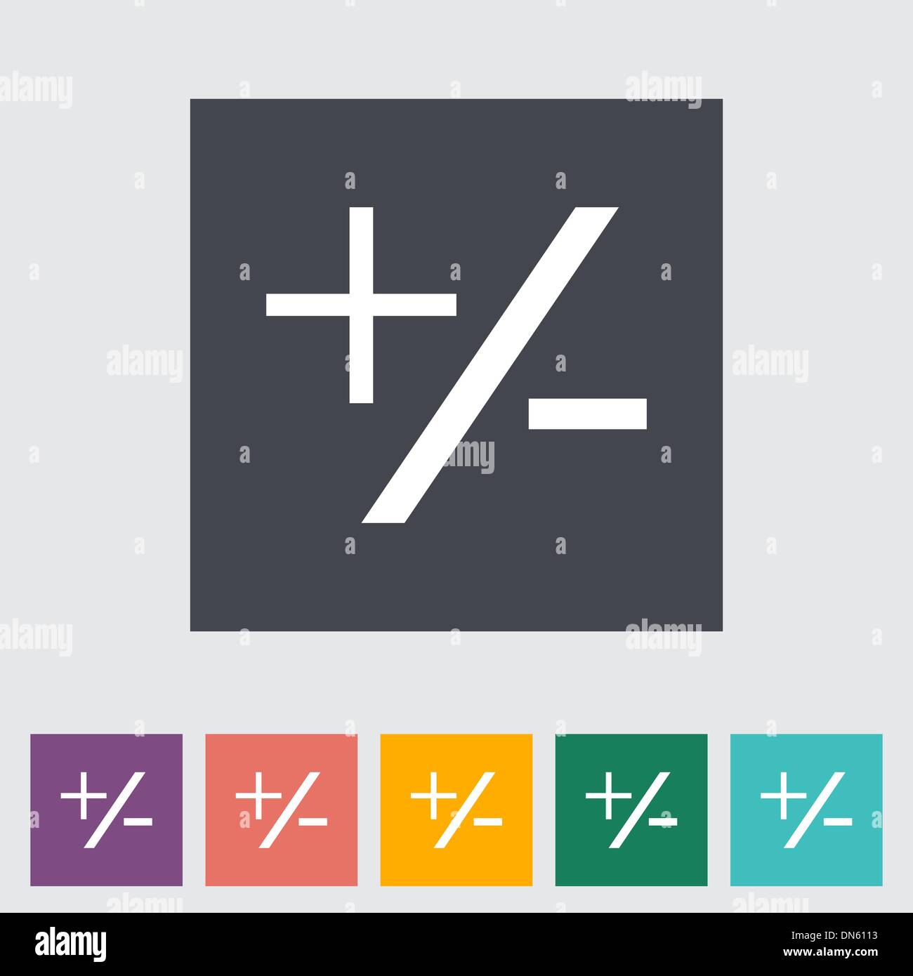 Minus Plus flat icona. Illustrazione Vettoriale