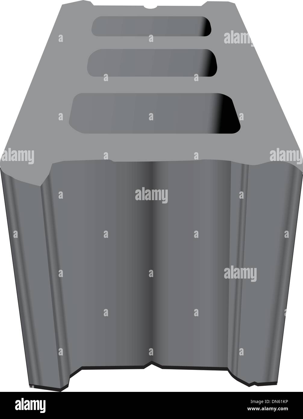 Edificio in cemento di blocco Illustrazione Vettoriale